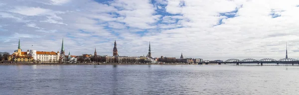 Riga, Latvia - panoramic view of the historical center of the ci — Stock Photo, Image