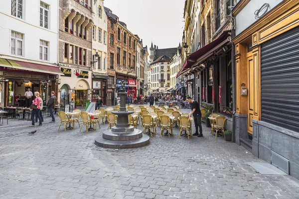 Straat in het historische deel van de stad Brussel — Stockfoto