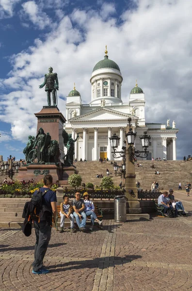 Helsinki'de Çar Alexander II Anıtı — Stok fotoğraf