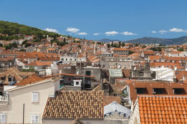 Saint Domnius Çan Kulesi'nden şehir manzaralı şehir manzarası