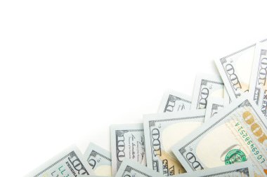 para arka plan. Amerikan yüz dolarlık banknotlar. kopyalama alanı