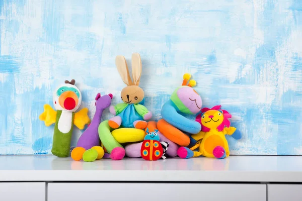 Set of colorful Kids toys frame. Copy space for text — Stock Photo, Image