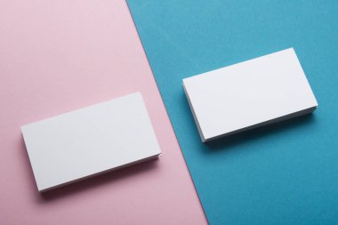 Kartvizitler boş. Renk arkaplan modeli. Düz Yat. metin için boşluk kopyala