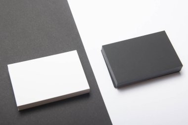 Kartvizitler boş. Renk arkaplan modeli. Düz Yat. metin için boşluk kopyala