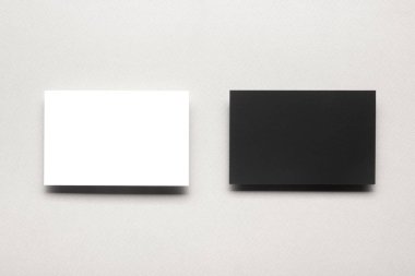 Kartvizitler boş. Renk arkaplan modeli. Düz Yat. metin için boşluk kopyala.