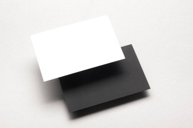 Kartvizitler boş. Renk arkaplan modeli. Düz Yat. metin için boşluk kopyala.