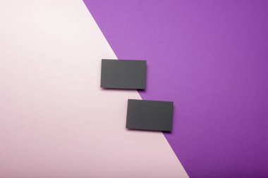 Kartvizitler boş. Renk arkaplan modeli. Düz Yat. metin için boşluk kopyala