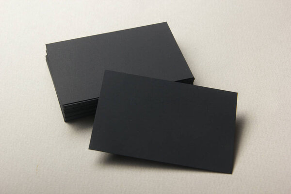 Business cards blank. Mockup on color background. Flat Lay. copy space for text