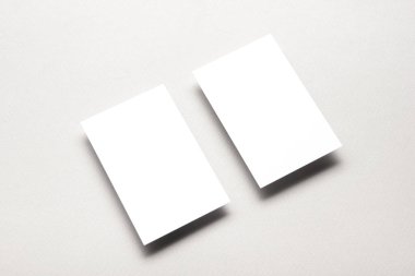 Kartvizitler boş. Renk arkaplan modeli. Düz Yat. metin için boşluk kopyala.