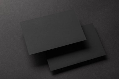 Kartvizitler boş. Renk arkaplan modeli. Düz Yat. metin için boşluk kopyala.