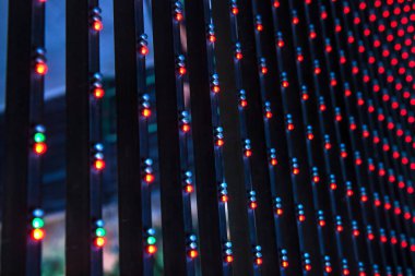 Enerji tasarruflu Led aydınlatma teknolojisi ile görüntüsünü kapatın. LED duvar veya ekran arka plan 