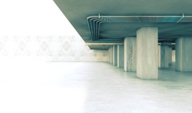 Modern beton mimarisi. Çağdaş iç mimarisi ve çimento İnşaat