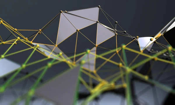 抽象のメッシュと Net Networking インターネット Concept イラスト 科学および技術の背景 ビジネスと接続 — ストック写真