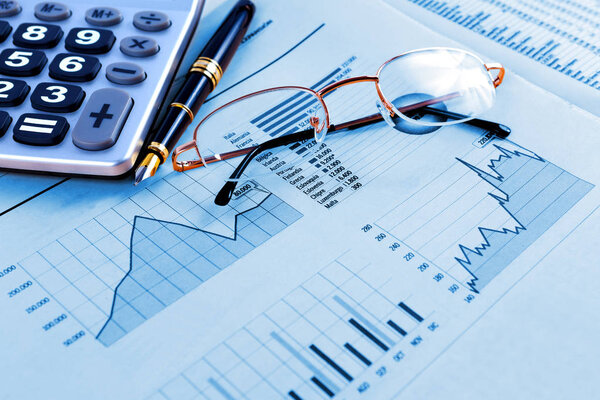 Business and financial concept.Bank accounting and invest background.stock exchange and markets graphic detail