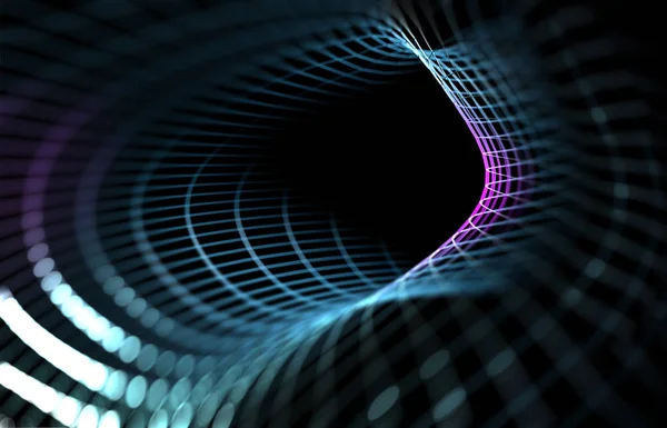 Абстрактный Тоннель Волновой Фон Технологии Науки — стоковое фото