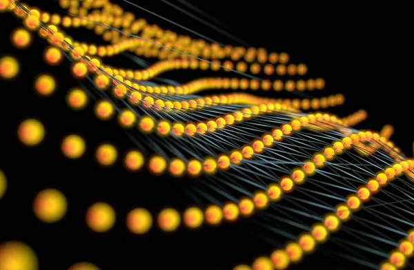 ネットとドットの抽象的な背景 自然科学研究科メッシュやラインと幾何学模様の図形 Detail イラスト ネット — ストック写真