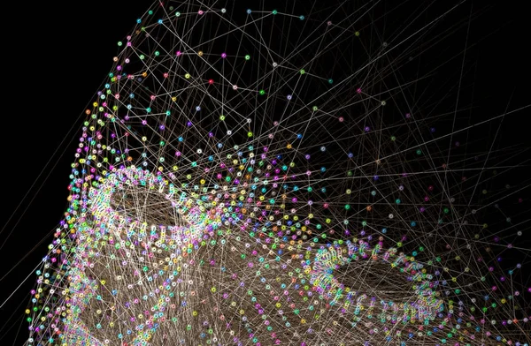 人工知能 機械学習とコンピューター科学の抽象的な概念 科学と技術の Background イラスト — ストック写真