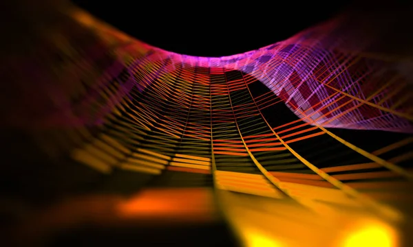 Abstract Achtergrond Van Technologie Wetenschap Mesh Net Met Lijnen Geometrische — Stockfoto