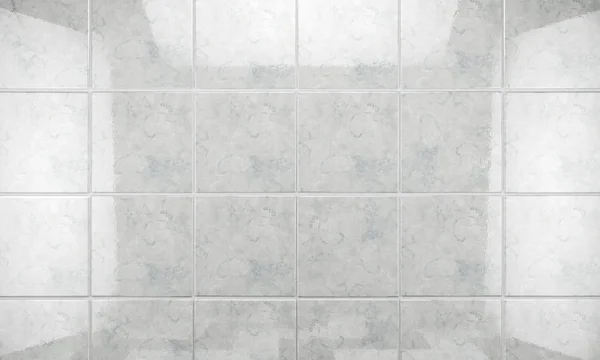 Azulejo limpio pared baño background.3d ilustración — Foto de Stock