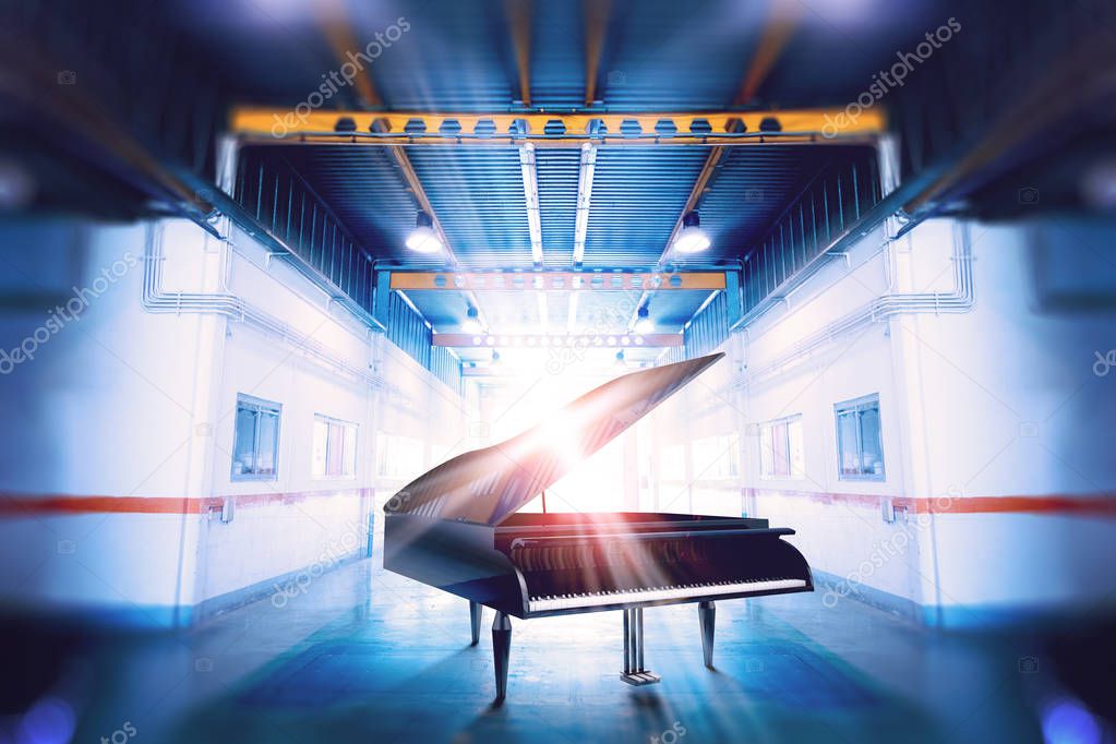 Piano music concept background