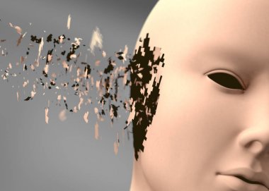 Cyborg veya robot tasarımı 3d illüstrasyon