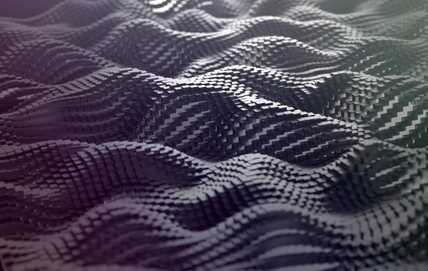Крупним планом зображення кубиків сітки і хвилі абстрактного фону — стокове фото
