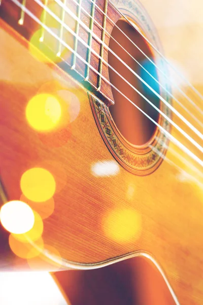 Detalhe da guitarra espanhola — Fotografia de Stock