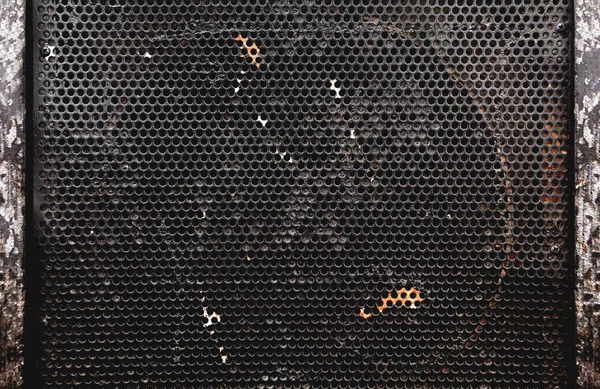 Frontal close up image of speakers grill — Stock Photo, Image