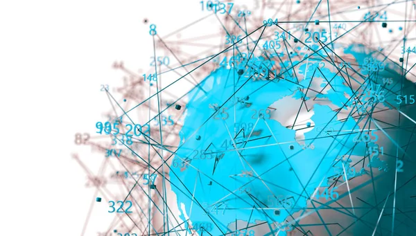 Science des données et concept de Big Data Illustration 3d — Photo