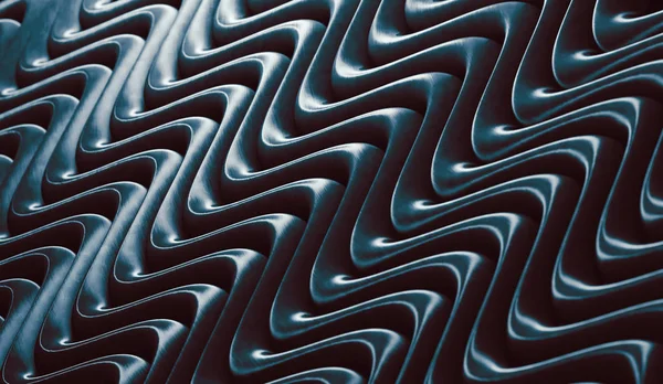 抽象波和波纹表面背景.3d 插图 — 图库照片