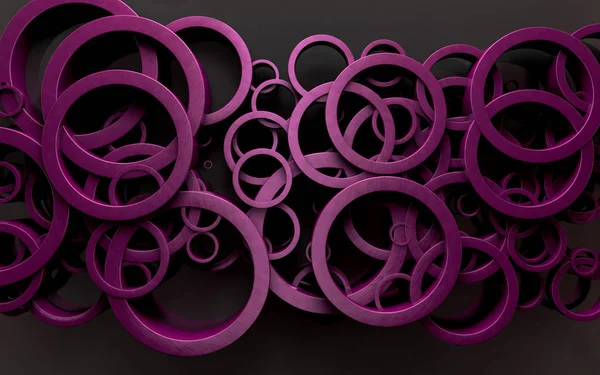 Abstract design of loops and rings.3d illustration — Stock Photo, Image