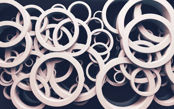 Abstract design of loops and rings.3d illustration — Stock Photo, Image