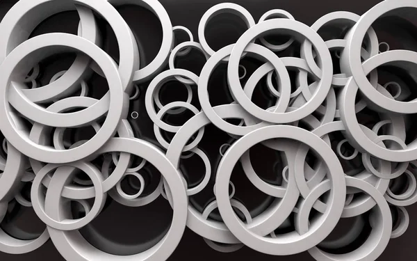 Abstract design of loops and rings.3d illustration — Stock Photo, Image