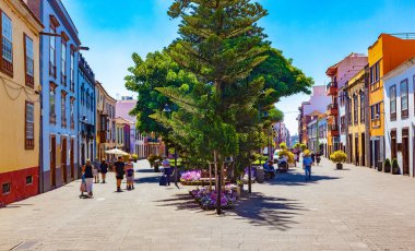 Kanarya Adaları. Tenerife, La laguna Köyü. Kanarya 'da seyahat ve turizm..