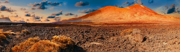 Természet Vulkanikus Táj Látnivalók Spanyolországban Teide Vulkán Kanári Szigeten Tenerife — Stock Fotó