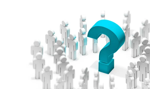 Question Mark Isolated White Background 질문의 Question Icon Illustration — 스톡 사진