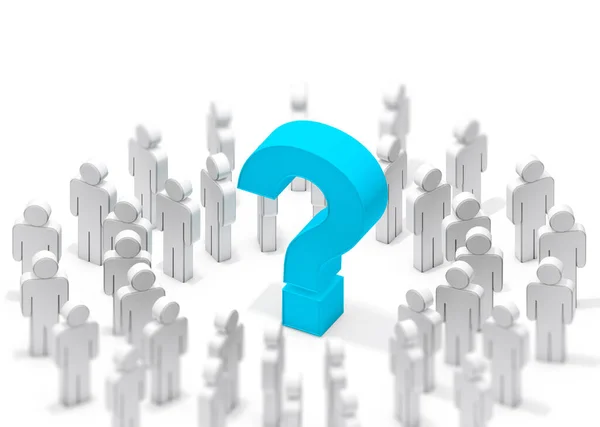 Question Mark Isolated White Background 질문의 Question Icon Illustration — 스톡 사진
