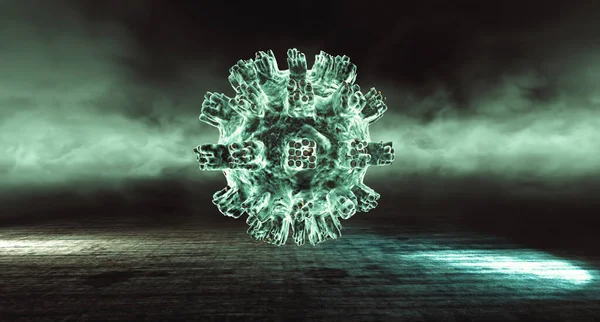 Иллюстрация Инфекционных Вирусов Бактерий Coronavirus Covid — стоковое фото