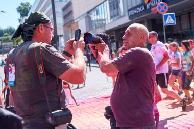 Ukrayna, Kiev, 10 Haziran 2018 Kyiv Renk Koşusu 'nun beşinci yıldönümüydü..