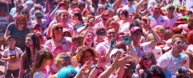 Ukrayna, Kiev, 10 Haziran 2018 Kyiv Renk Koşusu 'nun beşinci yıldönümüydü..