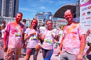 Ukrayna, Kiev, 10 Haziran 2018 Kyiv Renk Koşusu 'nun beşinci yıldönümüydü..