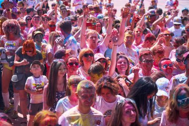 Ukrayna, Kiev, 10 Haziran 2018 Kyiv Renk Koşusu 'nun beşinci yıldönümüydü..