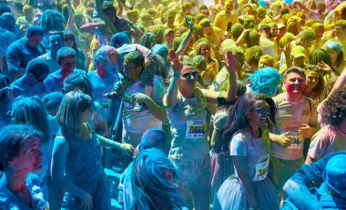 Ukrayna, Kiev, 10 Haziran 2018 Kyiv Renk Koşusu 'nun beşinci yıldönümüydü..