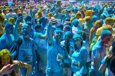 Ukrayna, Kiev, 10 Haziran 2018 Kyiv Renk Koşusu 'nun beşinci yıldönümüydü..