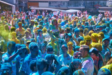 Ukrayna, Kiev, 10 Haziran 2018 Kyiv Renk Koşusu 'nun beşinci yıldönümüydü..