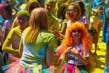 Ukrayna, Kiev, 10 Haziran 2018 Kyiv Renk Koşusu 'nun beşinci yıldönümüydü..