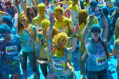 Ukrayna, Kiev, 10 Haziran 2018 Kyiv Renk Koşusu 'nun beşinci yıldönümüydü..