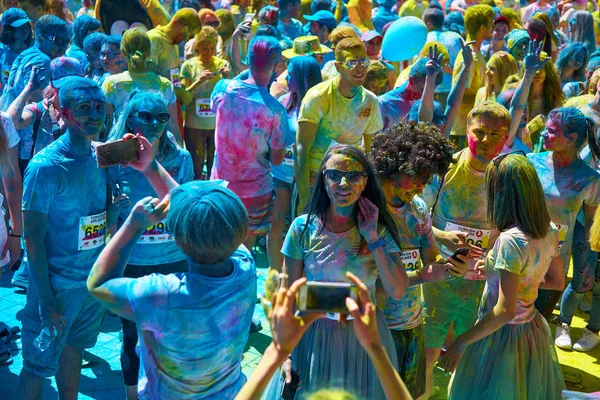 Ukrayna, Kiev, 10 Haziran 2018 Kyiv Renk Koşusu 'nun beşinci yıldönümüydü..