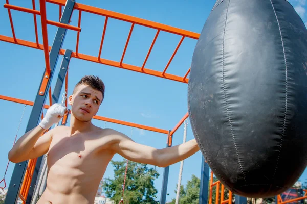 Young boxer in training — 스톡 사진