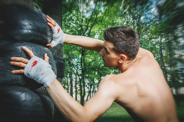 Young boxer in training — Stock Photo, Image